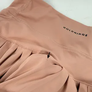 Gold Hinge Pleated Tennis Skirt Skort Peach Women S Pickleball Preppy Sporty thumbnail 5