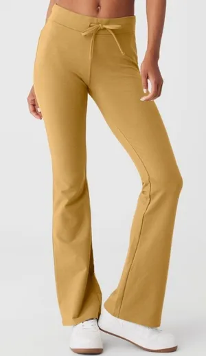 Alo Sway Bootcut Sweatpants Golden Olive Branch High-Rise Waist Flared Sweats S thumbnail 1