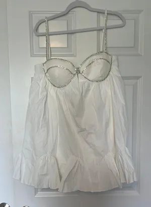 These Three Boutique NWT Rhinestone Strap Babydoll Dress thumbnail 4