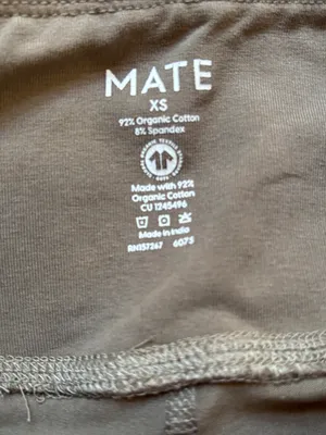 MATE the Label Organic Stretch Midi Legging in Pebble thumbnail 2
