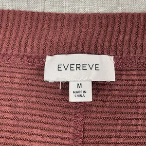 Evereve Sweater Womens M Red V-Neck Pullover Ribbed‎ Stretch Lightweight thumbnail 3