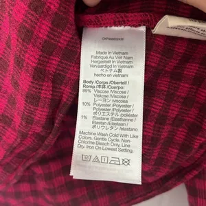 Madewell Red Gingham Plaid Peplum Blouse XS Smocked Tie Front Balloon Sleeve Top thumbnail 4