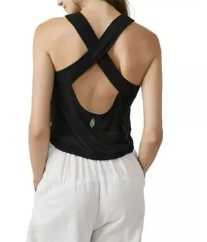 FP Movement by Free People Keep Away Tank - Black XS thumbnail 2