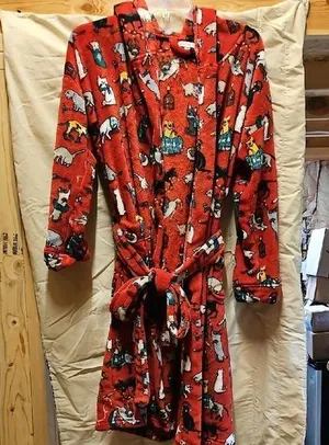 Like New! Vera Bradley Limited Edition Christmas Cats Plush Robe Womens Size S/M thumbnail 1