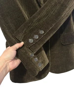 LUCY PARIS Corduroy Blazer XS 19” p2p Brown $128 Retail NWOT thumbnail 5
