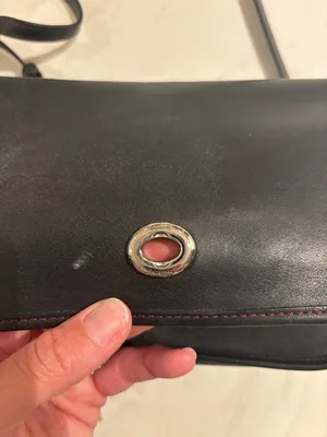 Classic Black Leather Crossbody Bag thumbnail 2