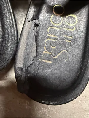 Franco Sarto Briella Black Leather Slingback Flats Size 6 thumbnail 3