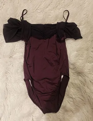 Wine colored leotard Red thumbnail 1