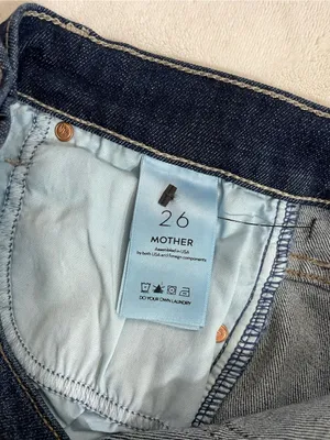 MOTHER Straight Leg The Rascal Skimp Jeans in Dark Blue Wash Size 26 thumbnail 9
