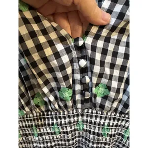 Kate Spade Womens‎ Dress Size Small Gingham Smocked Voile Empire Waist Midi thumbnail 6