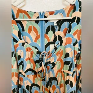 $695 CARA CARA Loretta Dress Geo Dew Moss Sz Small New thumbnail 7