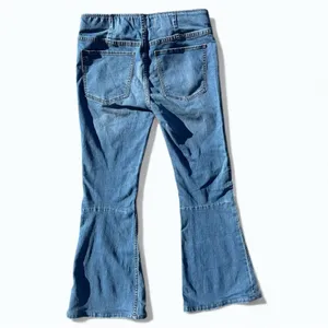 Free People Pull-On Flare Jeans Blue Size 27 Stretch Denim Mid Rise Y2K Boho thumbnail 3