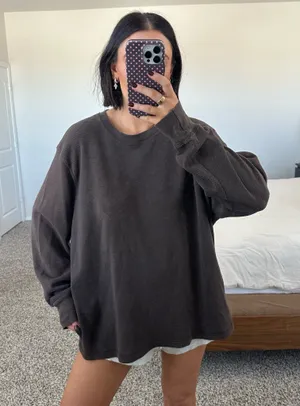 Brown Y2K waffle knit thumbnail 1