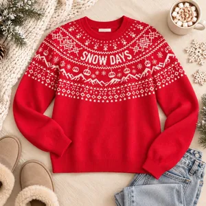 Wondershop Target Red Snow Days Fair Isle Christmas Sweater Womens XXL NWT thumbnail 3