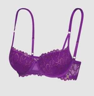 Savage X Fenty Lined Lace Balconette Bra thumbnail 1