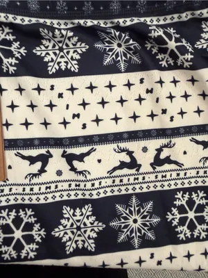 NWT Skims Navy Deer Fair Isle Wide Leg Lounge Pants Sz 3X thumbnail 5
