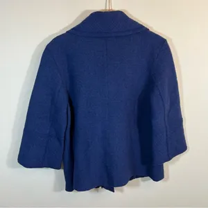 Beyond Threads Alpaca Wool Cardigan Zip Up Sweater Blue Women’s‎ Medium Peru thumbnail 9