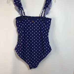 Jones New York Blue Polka Dot One Piece Swimsuit Size Medium thumbnail 2