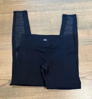 Alo Yoga Moto Black Leggings Size Small thumbnail 1