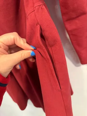 Aerie‎ red long sleeve v-waist square neck mini dress thumbnail 4