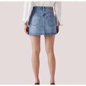 NWT Levis Womens Icon Denim Mini Skirt Light Wash Silver Stripe, Shine Theory 27 thumbnail 2