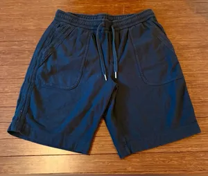 Athleta Farallon Midi Shorts Lounge Drawstring Pockets Black Size SP Cotton thumbnail 1
