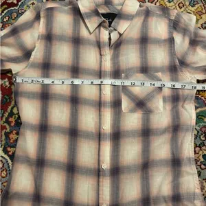 Rails Cotton Button Down Plaid Western Long Sleeve Shirt Small Purple‎ thumbnail 6
