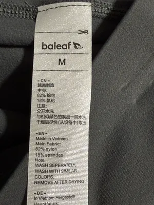 Baleaf women’s size medium grey wide leg slit side yoga pants leggings new thumbnail 8