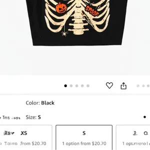Halloween Cropped Tank Top• Small•SHEIN• Cotton• thumbnail 4