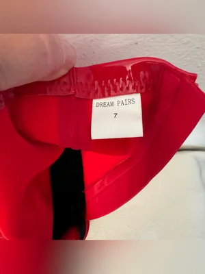 Dream Paris Patent Heeled Boots Red & Black US 7 thumbnail 13