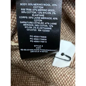 Aritzia Sunday Best Women's Brown Wool Argyle Sleeveless Sweater Vest Top Size S thumbnail 6