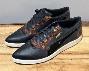*NEW* Puma Pointy Creepers Patent Black and Tortoise Lace Up Size 10 A43‎ thumbnail 1