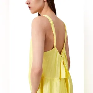 NWT french connection aleska textured dress - lemon gelato Large thumbnail 5