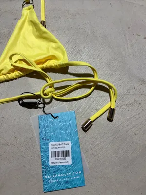 Hello Molly bird of paradise swim top lemon bikini top small NWT thumbnail 8