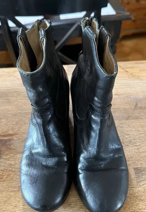 Frye Black Leather Ankle Booties thumbnail 1