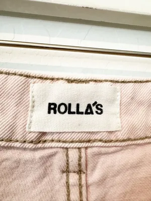 Rollas Sailor Jean Size 24 Pink High Waisted Wide Leg Patch Pocket Pants Retro‎ thumbnail 6