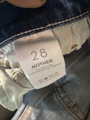 MOTHER The Stunner Zip Ankle Step Fray Walking On Coal Blue Denim Jeans Size 28 thumbnail 6