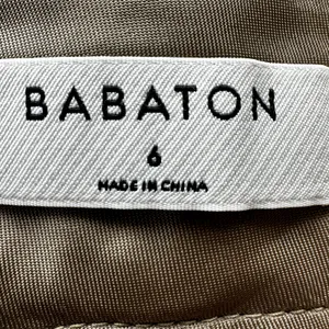 Aritzia Babaton Lalonde Trouser Pants Carrot Wool Pleated Strap Hem Taupe Tan 6 thumbnail 3