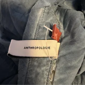 Anthropologie Pilcro Kimberly Maxi Dress Small Blue Chambray Button Front thumbnail 8