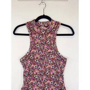 FP Movement Womens Top Pink Wishful AOP Floral Ribbed Tank Cottagecore Large thumbnail 6