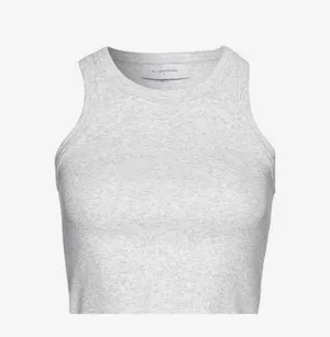 All Things Golden Ribbed Muscle Crop Gray thumbnail 4