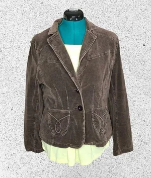 Ambition Brown Corduroy Blazer Size L thumbnail 1