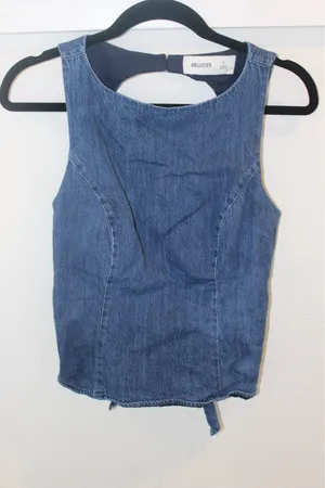 Hollister Denim Open Back Top thumbnail 3