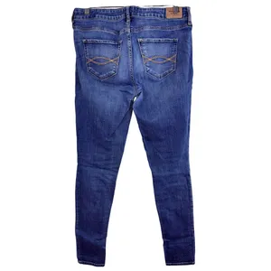 Abercrombie & Fitch Blue Denim High Rise Skinny Straight Leg Jeans Women W28 L31 thumbnail 2