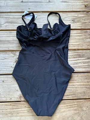 NWT Quince Italian underwire one piece swimsuit black thumbnail 4