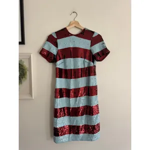 MAEVE Anthropologie Short Sleeve Sequin Striped Mini Dress Size XXS thumbnail 10