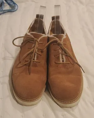UGG JOHANNA SPILL SEAM OXFORDS platform Oxford shoes in chestnut suede thumbnail 1