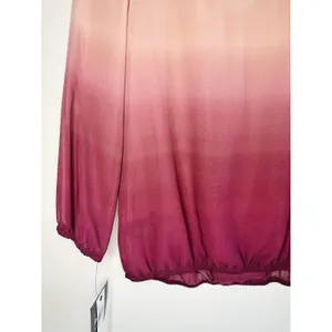By & By Sheer Ombre Blouse M Pink Burgundy‎ Lace Back Whimsigoth Fairy Pixie NWT thumbnail 10