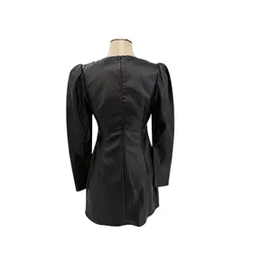 Torn by‎ Ronny Kobo Gemma Vegan Faux Leather Cut Out Mini Dress Black Size Large thumbnail 7