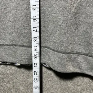 Olsenboye‎ Womens Gray Plaid Trim 3/4 Sleeve Sweatshirt Pockets Large Pullover thumbnail 5